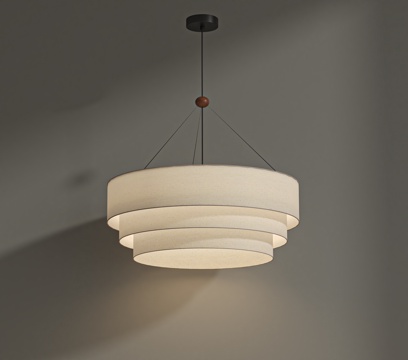 新中式吊灯  宋氏美学吊灯su模型