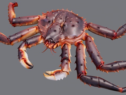 一只大闸蟹su模型
