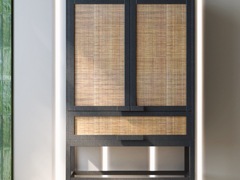 现代中古边柜 现代中古玄关柜 现代中古衣柜 现代中古装饰柜su模型