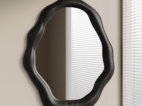 现代意式镜子 异形镜su模型