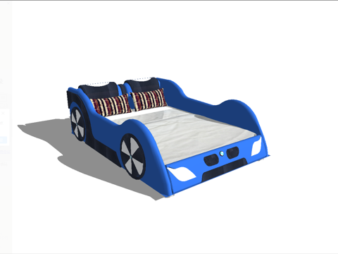 现代风格汽车床模型汽车 赛车 跑车 演出 敞篷车su模型