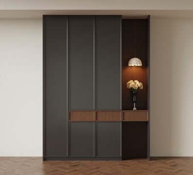  法式复古风鞋柜 入户鞋柜3d模型 