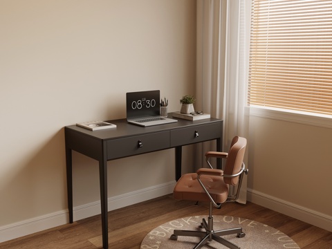 现代书桌椅 学习桌椅su模型