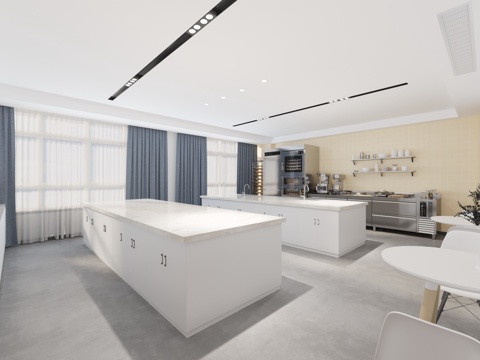  现代 现代教室 烘焙室3d模型 