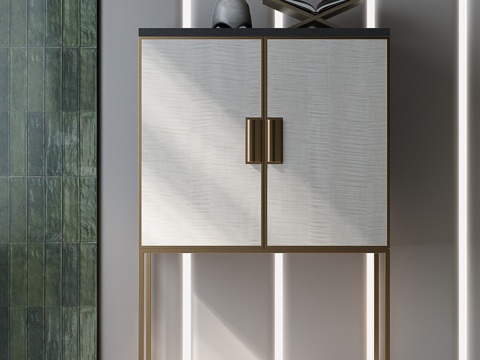 现代意式装饰柜 现代意式端景台 现代意式边柜su模型