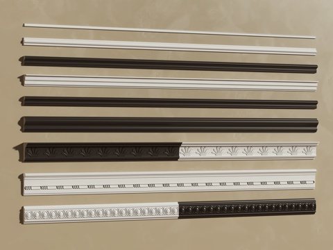 石膏 角花 石膏线 腰线 角线su模型