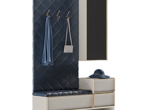 玄关组合柜墙3d模型