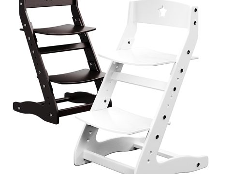  现代北欧儿童成长椅3d模型 