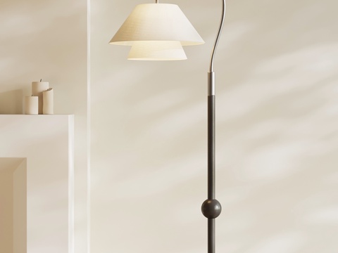 现代落地灯 包豪斯落地灯 法式复古落地灯su模型