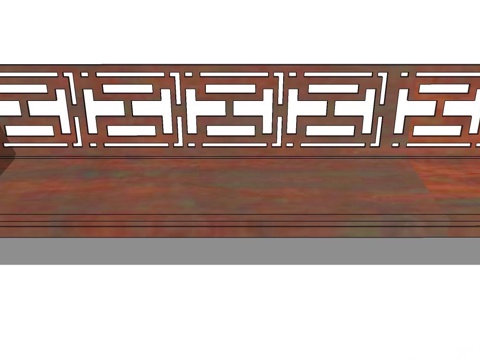 罗汉床 塌 实木床 床 实木罗汉床su模型