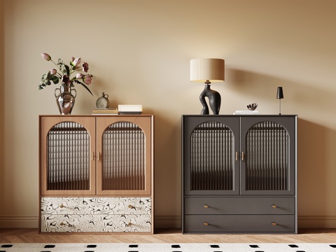 法式中古玄关柜 边柜 斗柜 复古玄关柜su模型