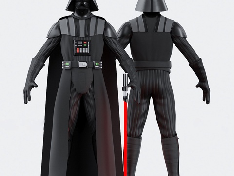  达斯·维达雕塑 模特人物3d模型 