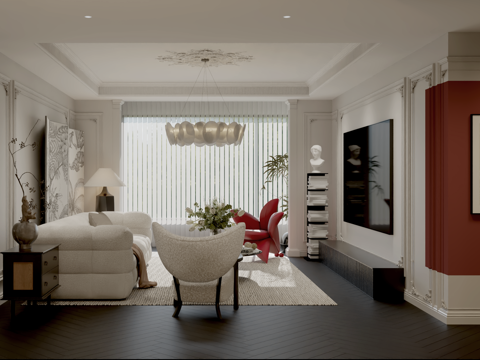  法式家装3d模型 