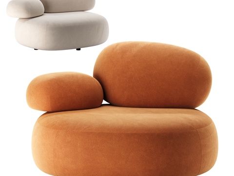 Moroso 现代单人沙发 模块沙发 岩石沙发su模型