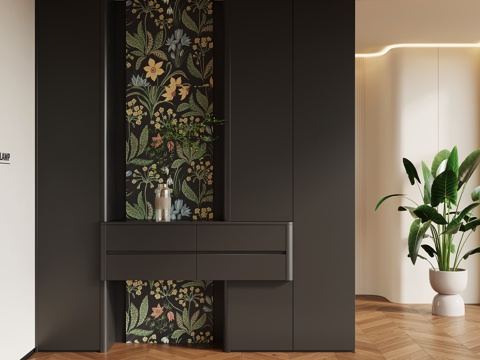 法式复古玄关鞋柜su模型