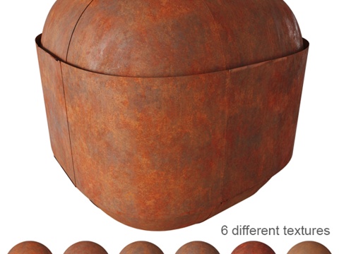  耐候钢 - 6种纹理套装 - 4K3d模型 