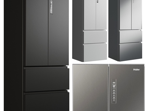  海尔冰箱冰柜3d模型 