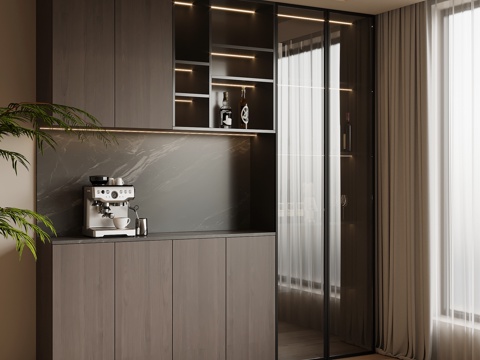  现代意式酒柜 餐边柜3d模型 