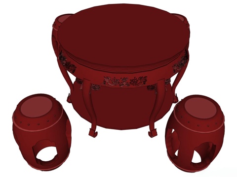 实木桌椅 实木椅子 实木桌子 椅子 桌子 餐桌椅su模型