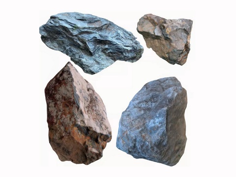  石头 岩石 碎石 石块3d模型 