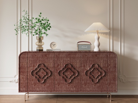 法式餐边柜 端景柜 边柜 装饰柜su模型