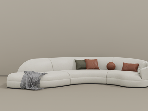  双人沙发su模型 