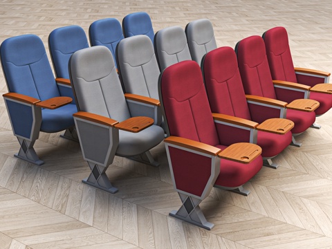  现代礼堂椅子3d模型 
