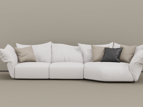  双人沙发su模型 