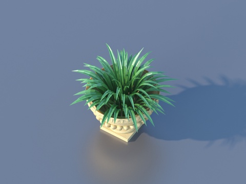  花盆 盆栽 绿植 植物3d模型 