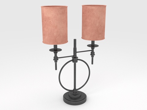  台灯 双头灯 灯具 装饰灯 客厅灯3d模型 