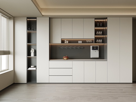  现代意式酒柜 餐边柜3d模型 