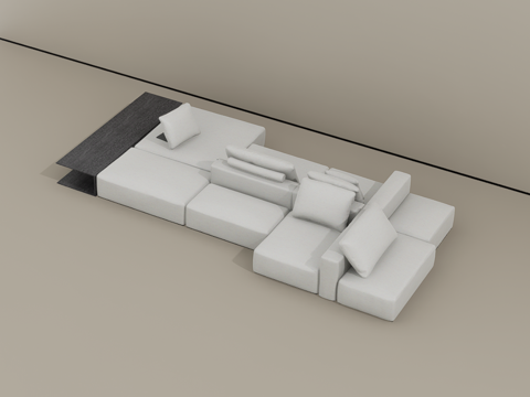 沙发组合su模型