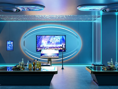  现代ktv包间3d模型 