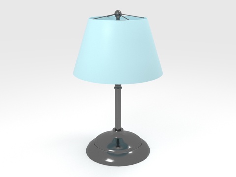  台灯 灯罩 底座 灯杆 灯具3d模型 