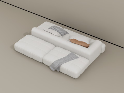 沙发组合su模型