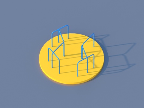  健身器材3d模型 