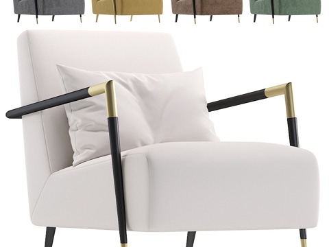  现代轻奢 JEROME 扶手椅3d模型 