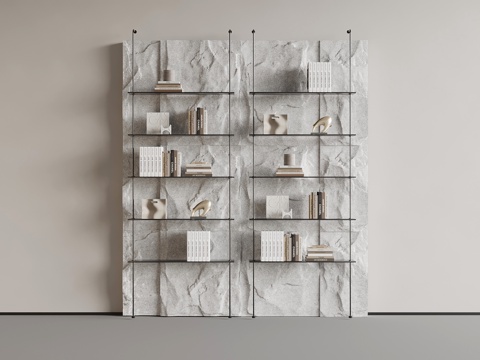 现代简约书架su模型