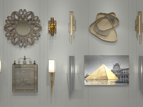  新中式壁灯个性3d模型 