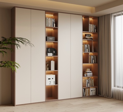 现代简约书柜su模型