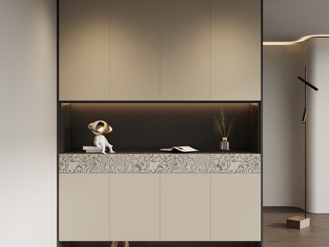 现代意式鞋柜 玄关柜su模型