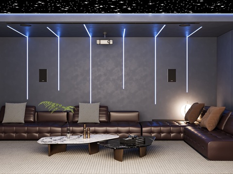  现代ktv包间3d模型 