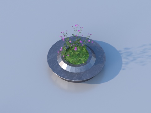  树池 花池 景观 植物3d模型 