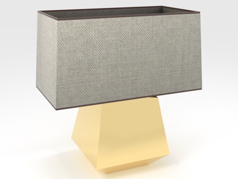  台灯 灯罩 几何底座 现代风格 家居照明3d模型 