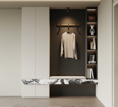  现代意式鞋柜 入户鞋柜3d模型 