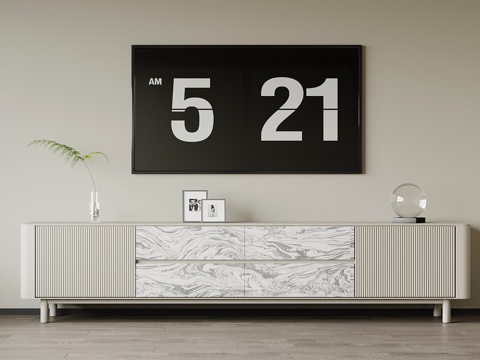 现代电视柜su模型