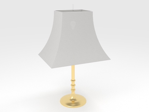  台灯 灯罩 金属底座 家居照明 装饰灯具3d模型 