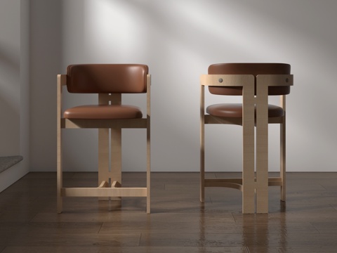  现代餐椅3d模型 