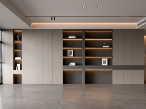 意式客厅 现代客厅 沙发背景墙 装饰柜 客厅背景su模型