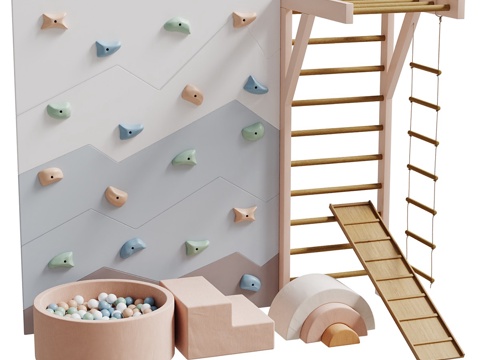  儿童游乐区3d模型 